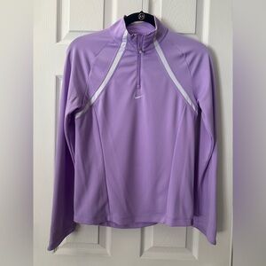 Nike Lavender Dri-FIT Top 1/4 zip  Size Small